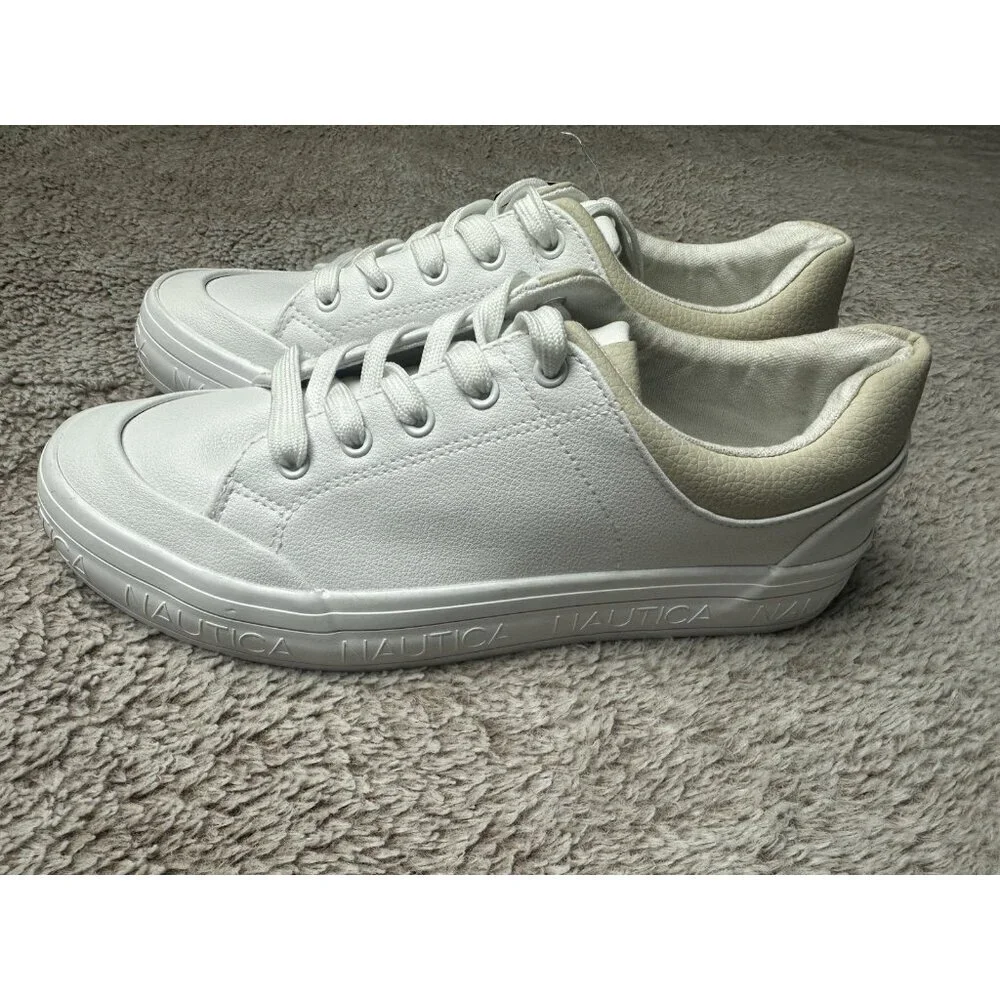 Nautica Lambie Women’s Size 9 White/Bone Sneakers NWT Read Description - Picture 4 of 16